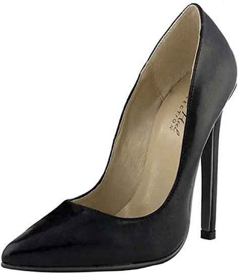 The Highest Heel Womens Hottie Stiletto Pumps Shoes Black