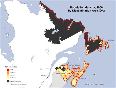 Density Canada Population Map