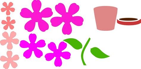 FREE SVG File – Layered (3D) Spring Flower in a Flower Pot | Flower svg