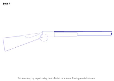 Learn How To Draw A Winchester Rifle Rifles Step By Step Drawing