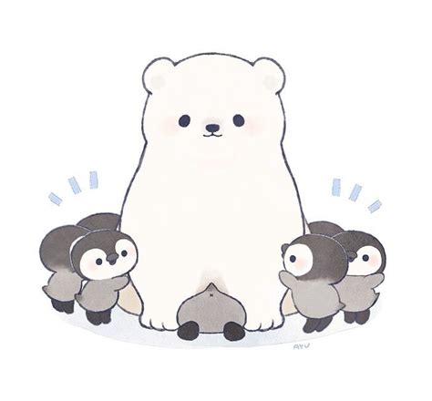 Pin By Laucap On Mis Fondos Polar Bear Drawing Cute Kawaii Drawings