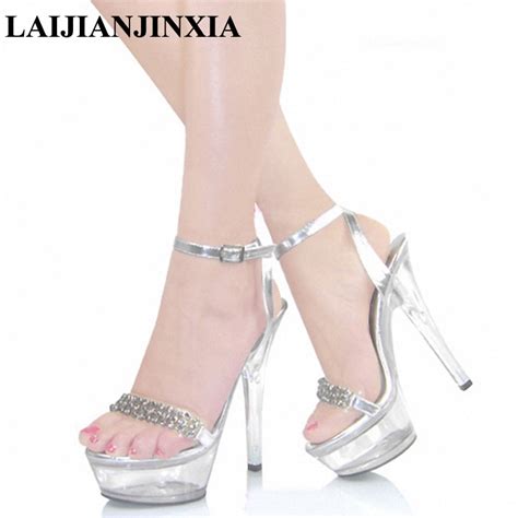 Laijianjinxia Shinning Sexy Nightclub Women Dancing Shoes 15cm High