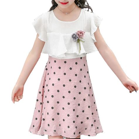 Girls Cotton Dresses Summer Baby Sleeveless Dress New Fashion Child Dot