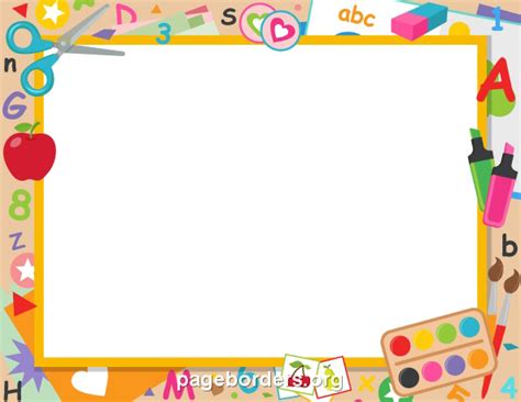 School Border Png Free Download Preschool Border Clipart Free