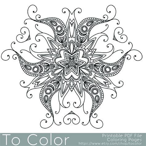 Intricate Printable Coloring Pages For Adults Gel Pens By