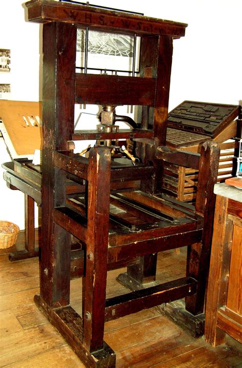 Old Salem Antique Printing Press Photo Taken 2007 National