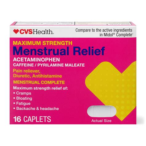 Cvs Health Maximum Strength Menstrual Relief Caplets Now 25 Less