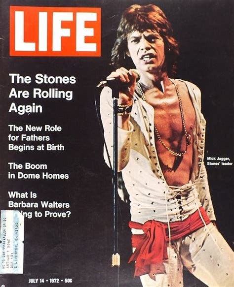 Mick Jagger On The Cover Of Life Magazine July 1972 News Magazines