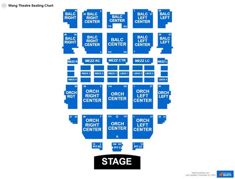 Wang Theatre Seating Chart