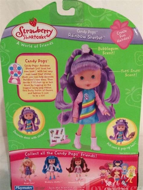 Strawberry Shortcake Playmates Candy Pops Rainbow Sherbet Toy Sisters