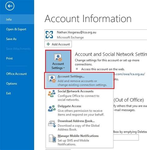 Kb20200716 Setting Up An Additional Mailbox In Outlook 20132016