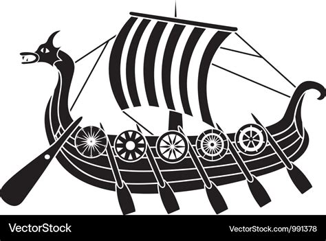 Viking Ship Vector