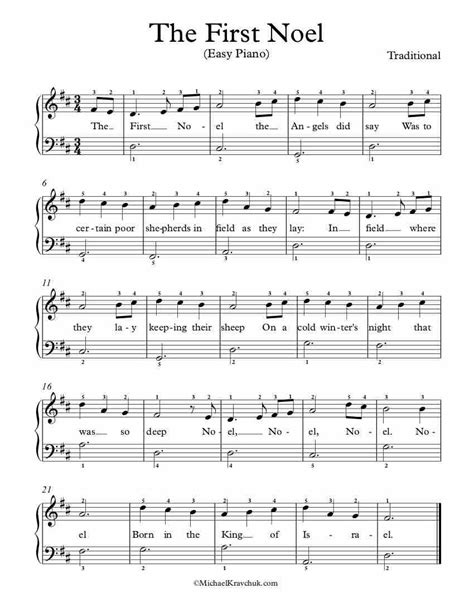 O the deep, deep love of jesus. Easy Piano Arrangement Sheet Music - The First Noel | Christmas piano music, Christmas piano ...