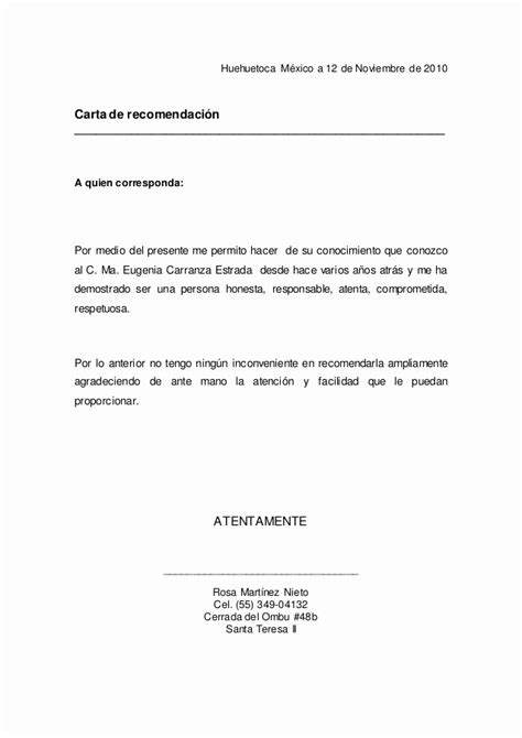 Modelo Carta De Recomendacion Personal Unique Carta De Re Endacion Vrogue