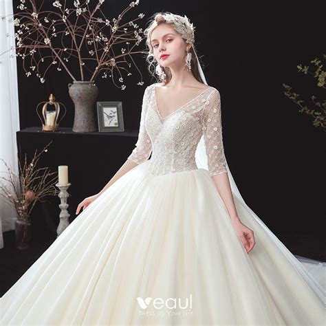 Es ist wichtig, dass das brautkleid die persönlichkeit. Schöne Champagner Durchsichtige Korsett Brautkleider ...