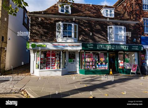 Traditional Old Shops On Tenterden High Street Now An Oxfam Charity