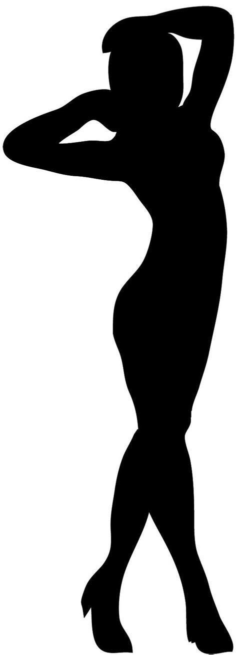 Female Silhouette Standing Woman Black Silhouette Clip Art