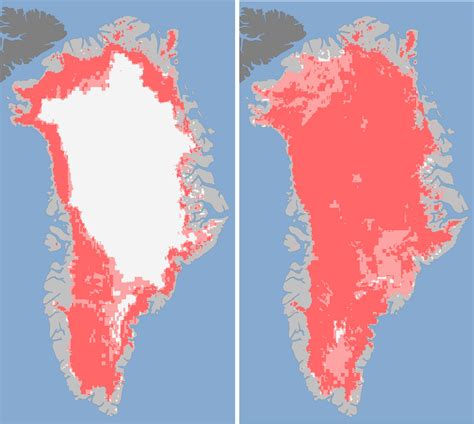 Rare Burst Of Melting Seen In Greenland Ice Sheet The New York Times