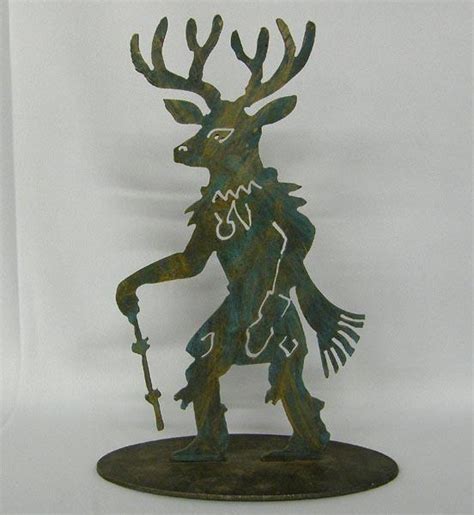 Metal Cutout Art Statue Of Deer Dancer By B Stumpf