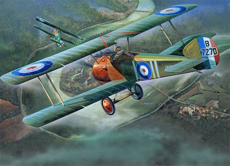 Picture Airplane Sopwith Camel F1 Vintage Flight Painting Art