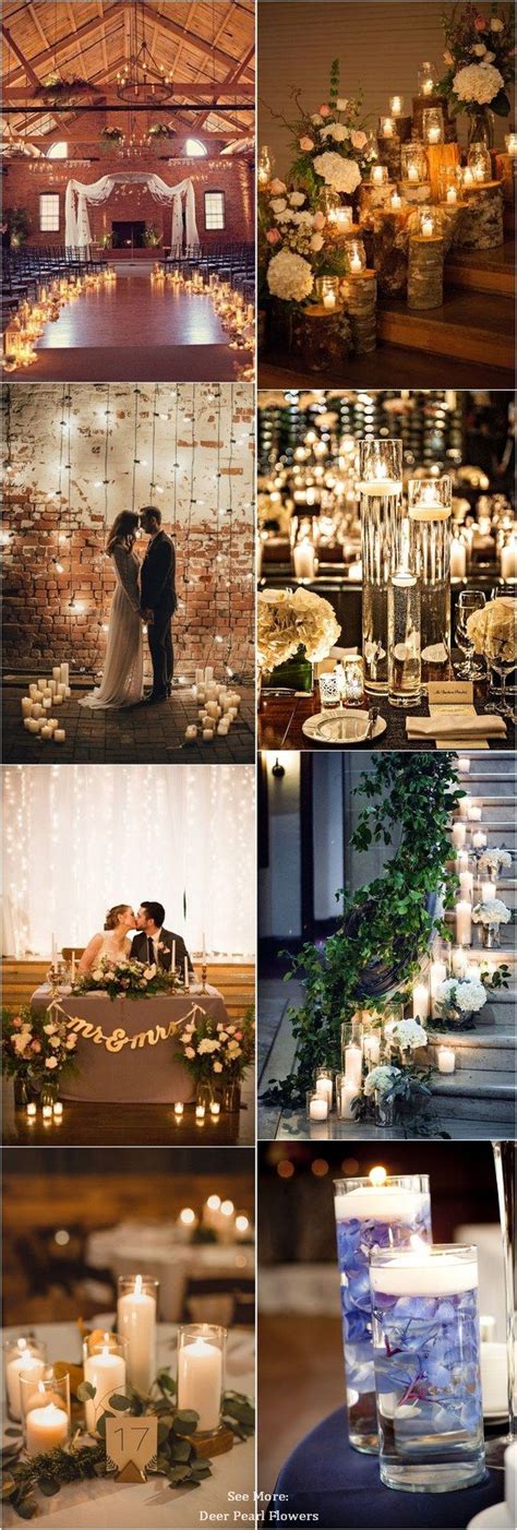 Rustic Romantic Wedding Candle Decor Ideas