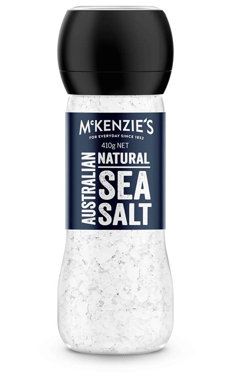 Mckenzies Natural Sea Salt Large Grinder 410 Mckenzies Foods
