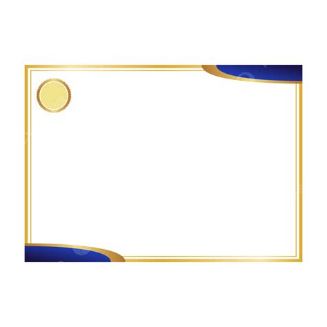Blue Gold Modern Elegant Certificate Certificate Graduations Blue