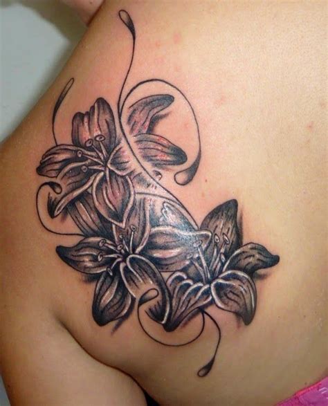 Suits on all skin tones. Abstract Tattoo Design On Shoulder Lily Ideas | Lily ...