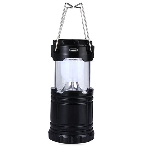 Solar Powered Portable Hanging Lamp Rechargeable Tent Lantern With