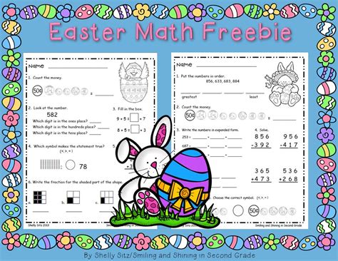 How does maths investigations work? Smiling and Shining in Second Grade: Easter Math Freebie