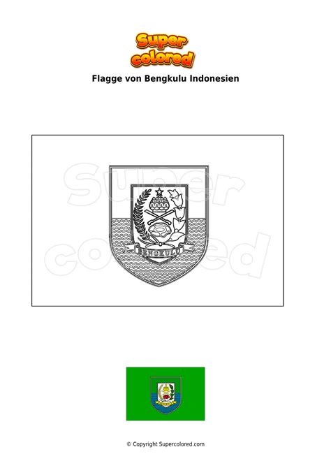 Spanien flagge zum ausmalen zum ausmalen de hellokids com. Ausmalbild Flagge von Bengkulu Indonesien - Supercolored.com