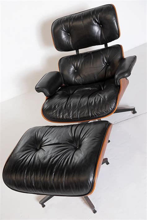 An icon of modern furniture design and an object in moma's collection, the eames® lounge chair and ottoman was conceived by charles and ray eames in 1956. Vintage 1983 Eames Lounge Chair and Ottoman of Rosewood ...