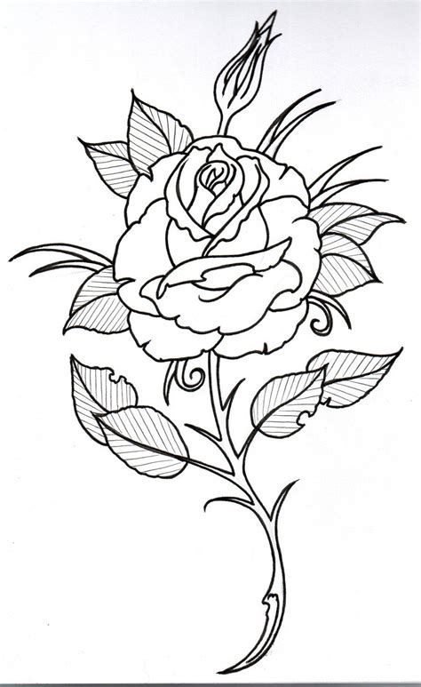 Easy Drawing Rose Outline Madathos