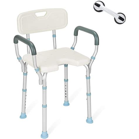 Oasisspace Heavy Duty Shower Chair With Back And Arms 300lb Bathtub Chair With Handles Free