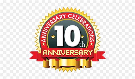 Anniversary Ribbon Png 10th Year Anniversary Logo Png Transparent