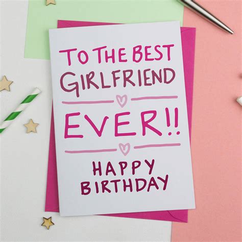 Birthday Card For Best Girlfriend Ever By A Is For Alphabet