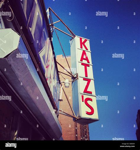 Katz Deli Sign New York City Stock Photo Alamy