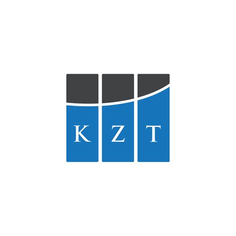 Kzt Letter Logo Design On White Background Kzt Creative Initials
