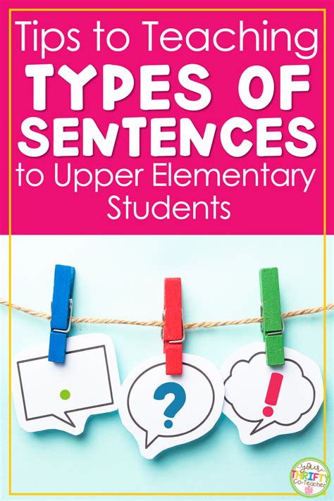 Tips For Teaching Types Of Sentences Your Thrifty Co Teacher
