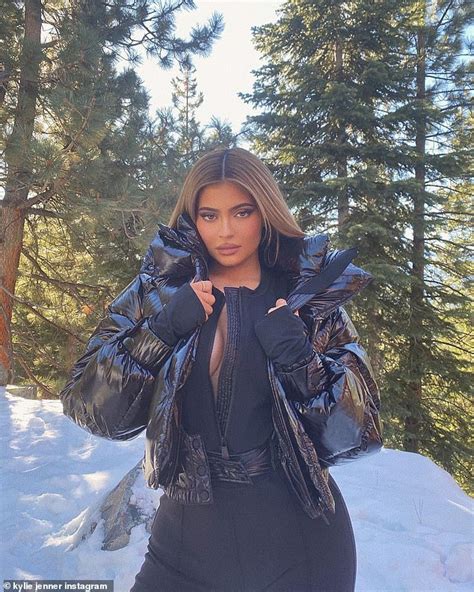 Kylie Jenner Is A Sexy Ski Bunny As She Flashes Cleavage In A Form