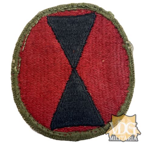 Ww2 Era Us Army 7th Infantry Division Patch Ssi Vdg Militaria