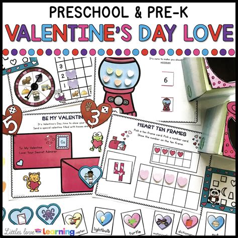Toys And Games Learning And School Valentines Preschool Activity Pack Love