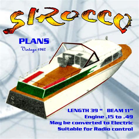 Full Size Printed Plan Near Scale Vintage Cabin Cruisers Sirocco Sui