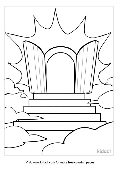 Free Gates Of Heaven Coloring Page Coloring Page Printables Kidadl