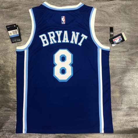 8 jersey, kobe bryant won the first three of five championships and established himself as one of the nba's elite players.(getty images). bestsoccerstore | Men's Los Angeles Lakers Kobe Bryant #8 Nike Blue 2020 Swingman Jersey ...