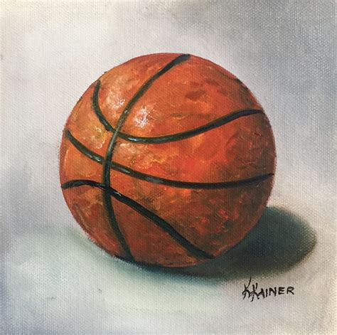 Basketball Sports Original Oil Painting Art By Kristine Kainer Etsy