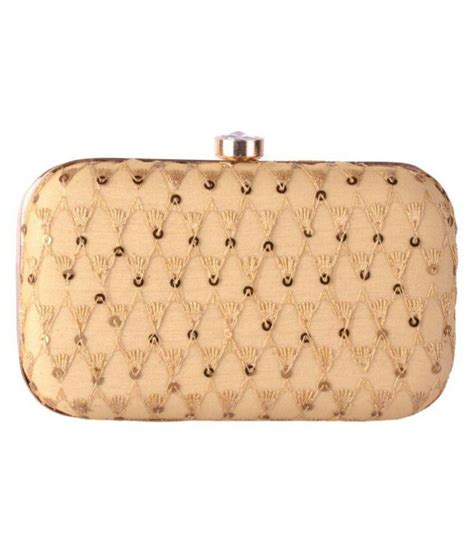 Buy Rezzy Beige Canvas Box Clutch At Best Prices In India Snapdeal