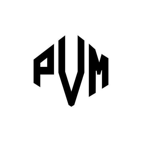 Pvm Letter Logo Design With Polygon Shape Pvm Polygon And Cube Shape