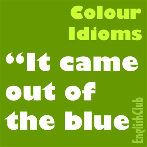 Colour Idioms Learn English