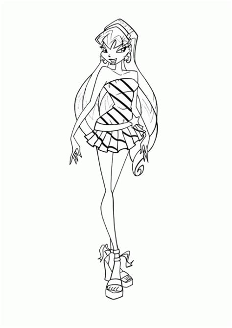 Winx Stella Coloring Pages To Print For Free Winx Stella Pictures